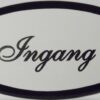 Emaille deurbord ovaal Ingang | Emaigro