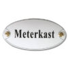 Emaille deurbord ovaal Meterkast | Topemaille