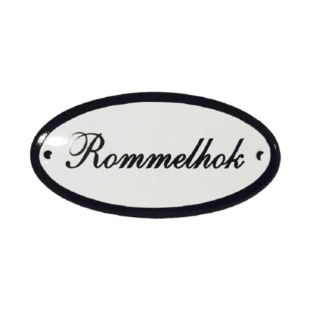 Emaille deurbord ovaal Rommelhok | Emaigro