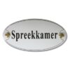 Emaille deurbord ovaal Spreekkamer | Topemaille