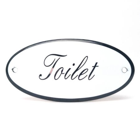 Emaille deurbord ovaal Toilet | Topemaille