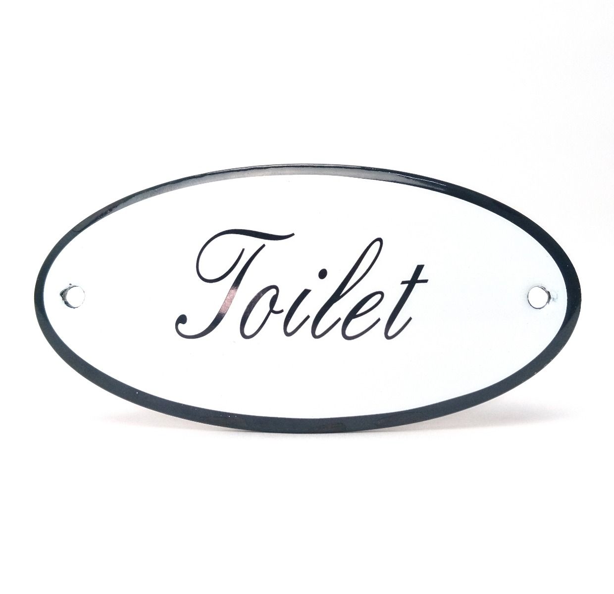 Emaille deurbord ovaal Toilet | Topemaille