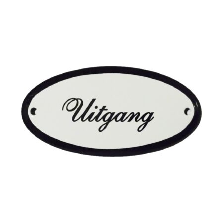 Emaille deurbord ovaal Uitgang | Emaigro