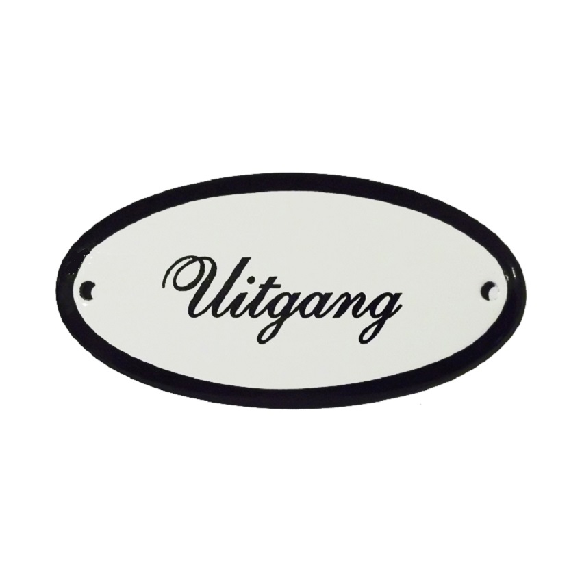 Emaille deurbord ovaal Uitgang | Emaigro