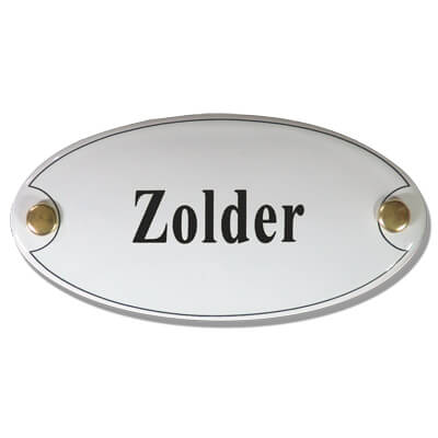Emaille deurbord ovaal Zolder | Topemaille