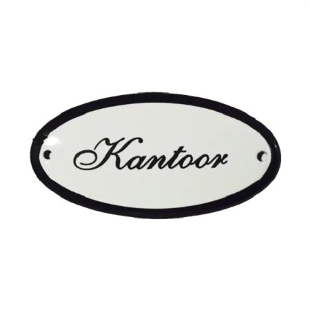 Emaille deurbordje Kantoor ovaal | Emaigro