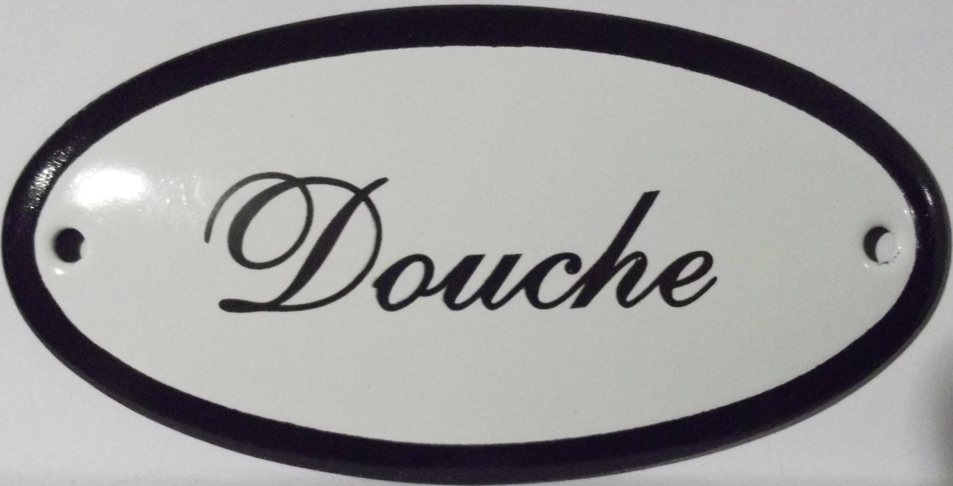 Emaille deurbordje ovaal Douche | Emaigro