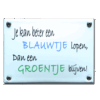 Emaille funbord Blauwtje lopen | Topemaille