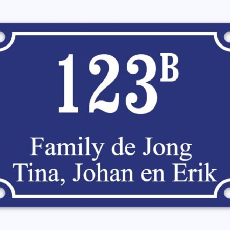 Emaille naambord lang | Topemaille