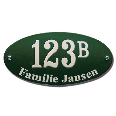 Emaille naambord ovaal Basis | Topemaille