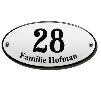 Emaille naambord ovaal Rand | Topemaille