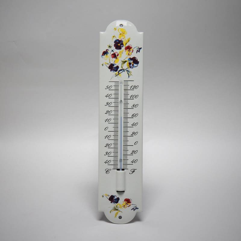 Emaille thermometer Viooltjes | Topemaille