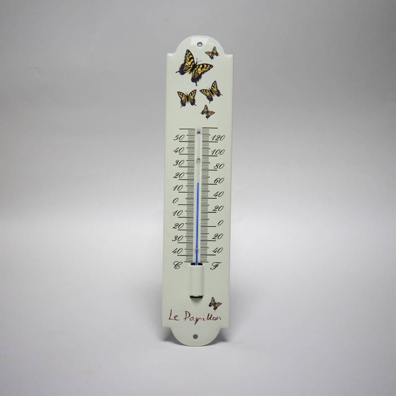 Emaille thermometer Vlinder | Topemaille