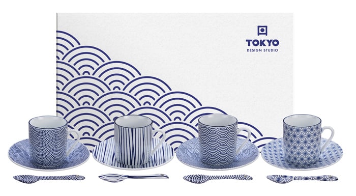 Espresso Set Nippon Blue - Tokyo Design Studio - 12 stuks 80ml | Tokyo Design Studio