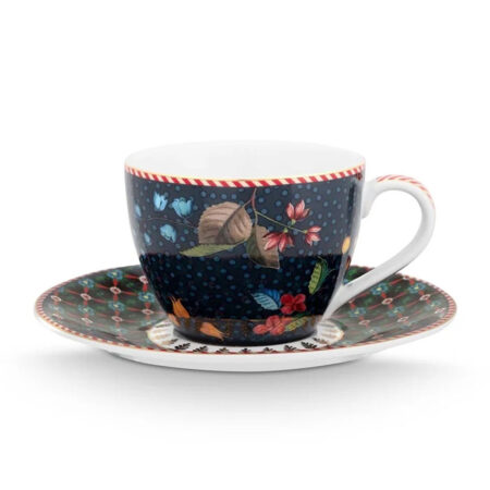 Espresso kop en schotel Berry Blues 120ml | PiP Studio