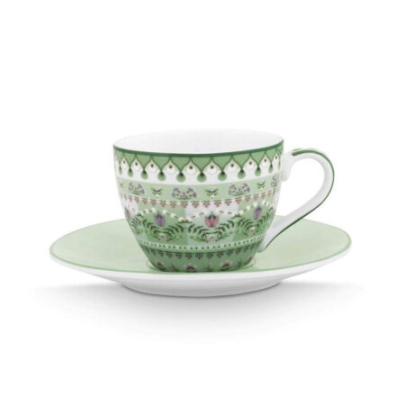 Espresso kop en schotel Lily & Lotus Groen | PiP Studio