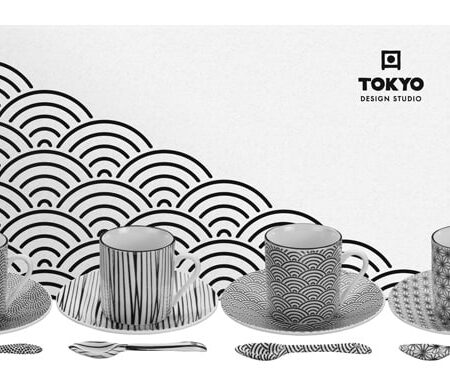 Espressoset 80ml - Tokyo Design Studio Nippon Black - 12-delig | Tokyo Design Studio