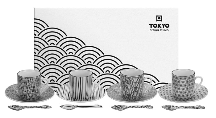 Espressoset 80ml - Tokyo Design Studio Nippon Black - 12-delig | Tokyo Design Studio