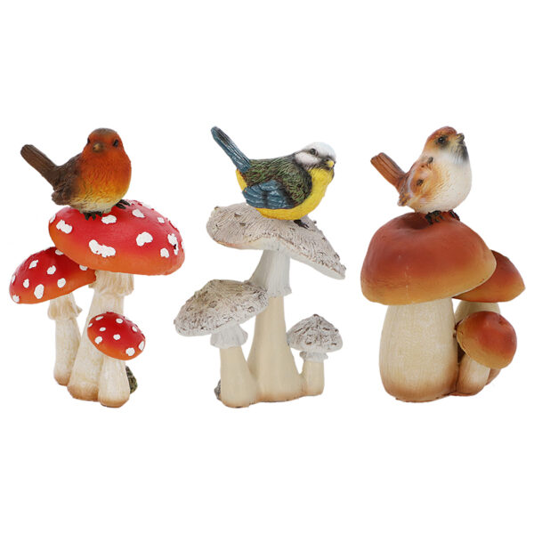 Esschert Design Paddenstoel met vogel S | Esschert Design