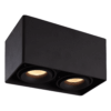 Esto LED Opbouwspot - Vierkant - 2 lichts - Kantelbaar - Dimbaar - 2700K warm wit - GU10 - Opbouwspot - Voor binnen - Vervangbare afdekring - Zwart | HOFTRONIC
