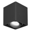 Esto LED Opbouwspot - Vierkant - Kantelbaar - Dimbaar - 4000K neutraal wit - 4 Watt 345 Lumen - GU10 - Plafondspot - Voor binnen - Vervangbare afdekring - Zwart | HOFTRONIC