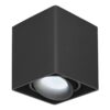Esto LED Opbouwspot - Vierkant - Kantelbaar - Dimbaar - 6500K daglicht wit - 4 Watt 345 Lumen - GU10 - Plafondspot - Voor binnen - Vervangbare afdekring - Zwart | HOFTRONIC