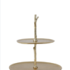Etagere 2 laags Tresa goud |