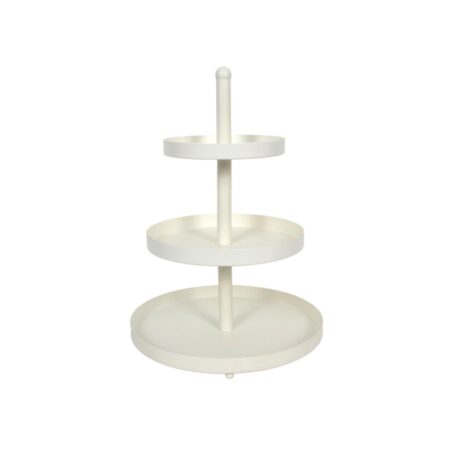 Etagere 3-laags Metaal Wit 25x35cm |