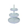 Etagere 3-laags blauw-munt Ø25xH35cm | Merkloos