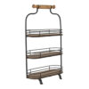 Etagere 3 laags zwart bruin ijzer hout | Clayre&Eef