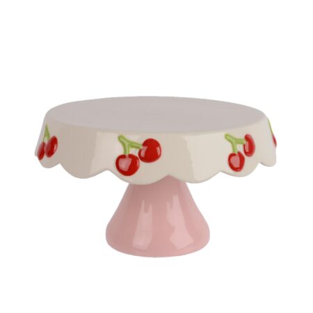 Etagere Kersen porselein Ø24xH13cm | Decoris