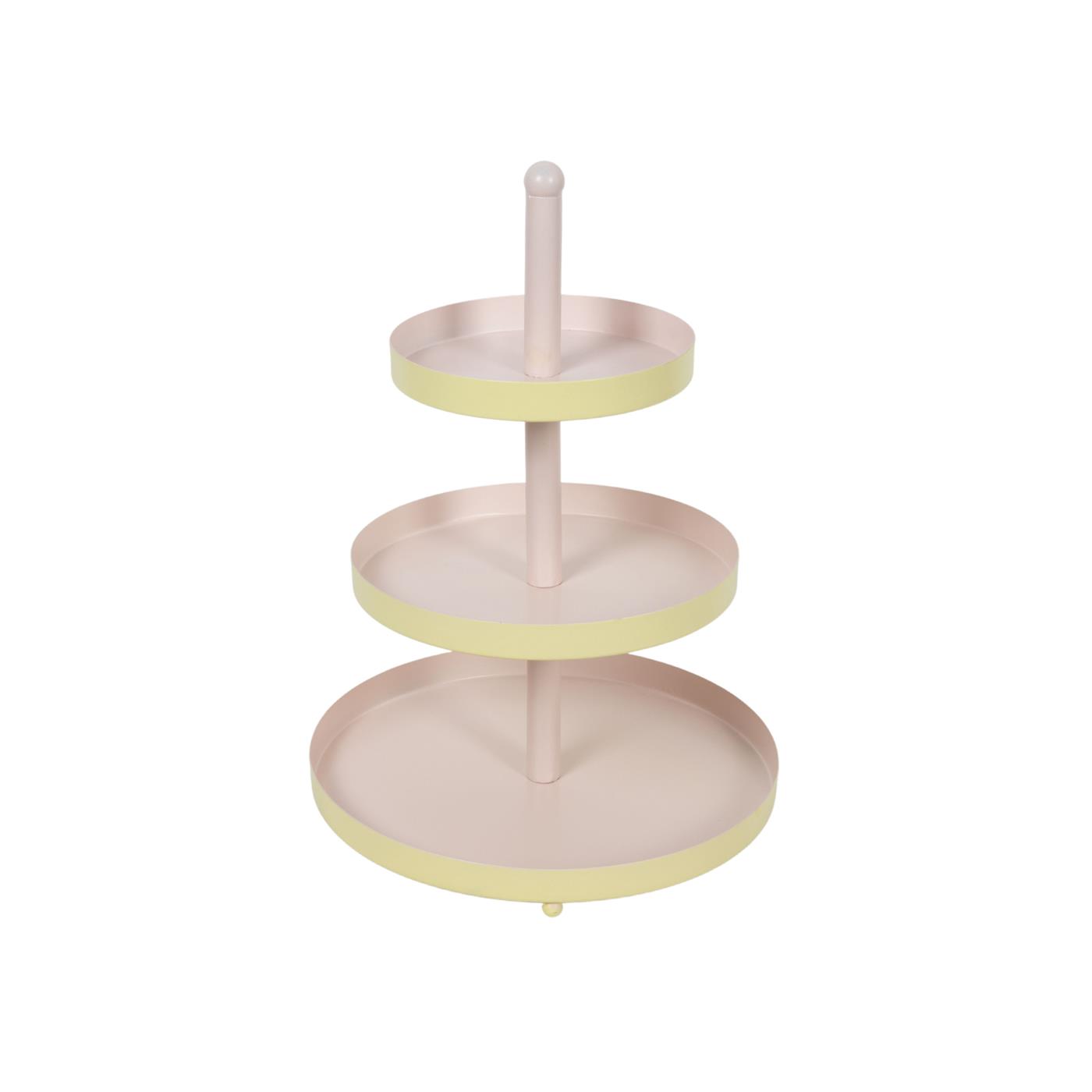 Etagere metaal 3-laags Ø25xh35cm | Merkloos