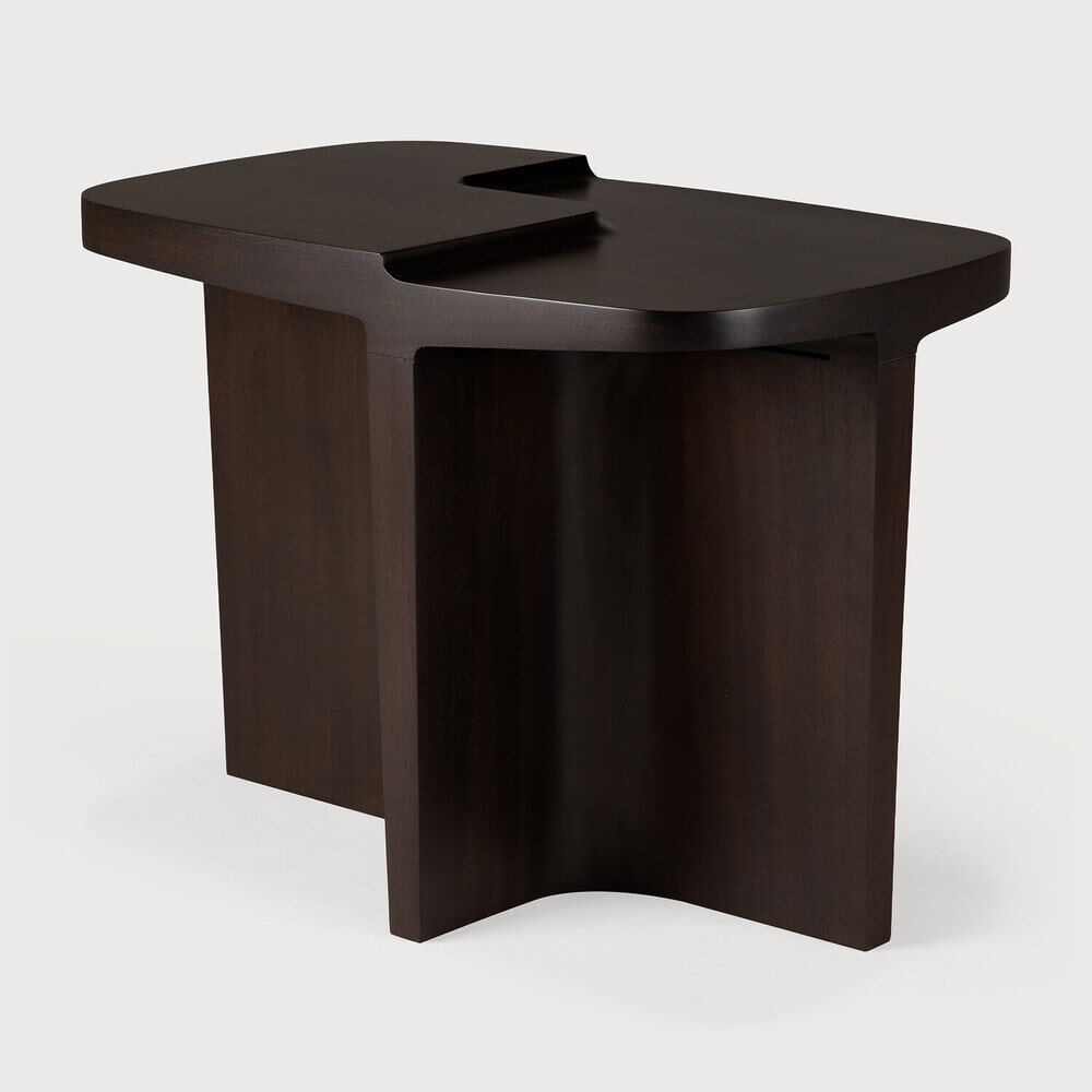 Ethnicraft Deens Ovale Bijzettafel Brutalist Gevernist Mahoniehout