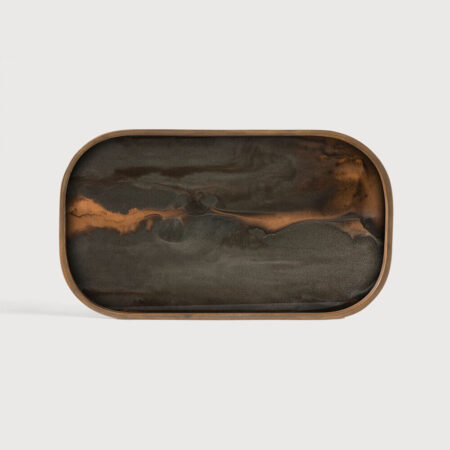 Ethnicraft Dienblad Linear Flow 42 x 24cm - Brons | Ethnicraft