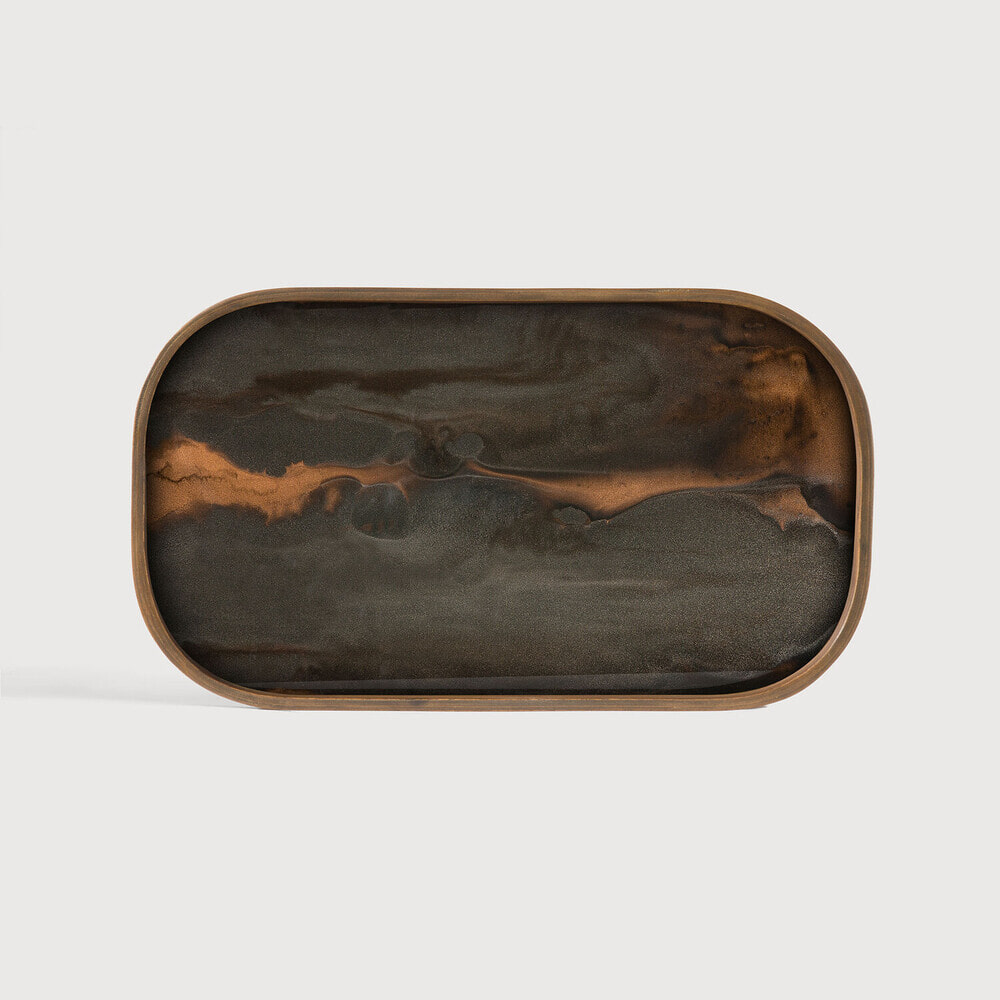 Ethnicraft Dienblad Linear Flow 42 x 24cm - Brons | Ethnicraft
