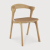 Ethnicraft Eetkamerstoel Bok Gevernist Eikenhout en Leder - Naturel | Ethnicraft