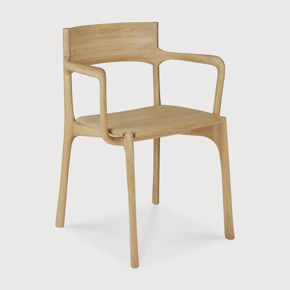 Ethnicraft Eetkamerstoel PI Geolied Eikenhout - Naturel | Ethnicraft