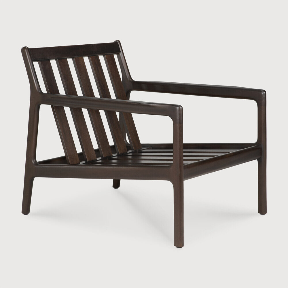 Ethnicraft Fauteuil Jack Gevernist Mahoniehout - Donkerbruin | Ethnicraft
