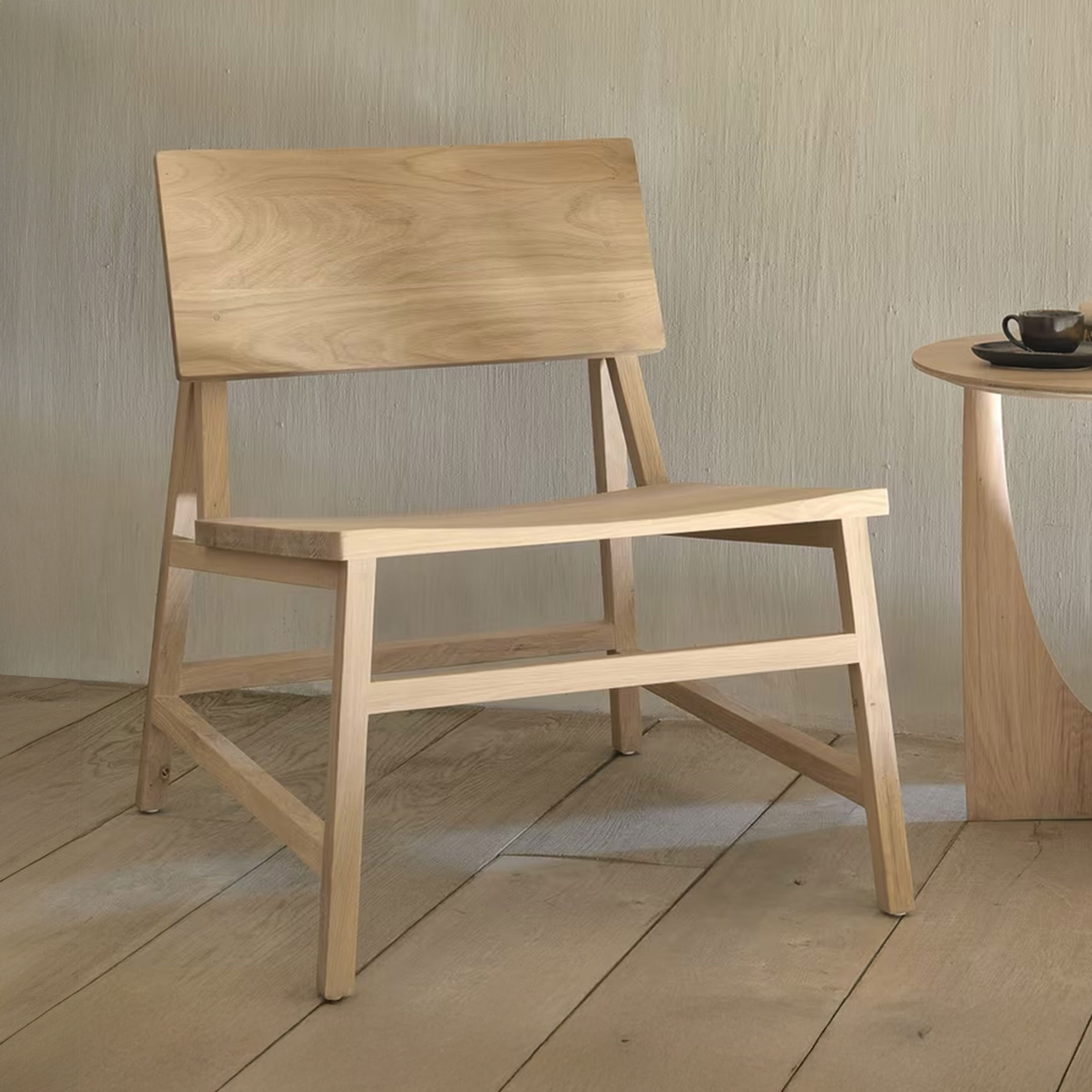 Ethnicraft Fauteuil N2 Geolied Eikenhout - Naturel | Ethnicraft