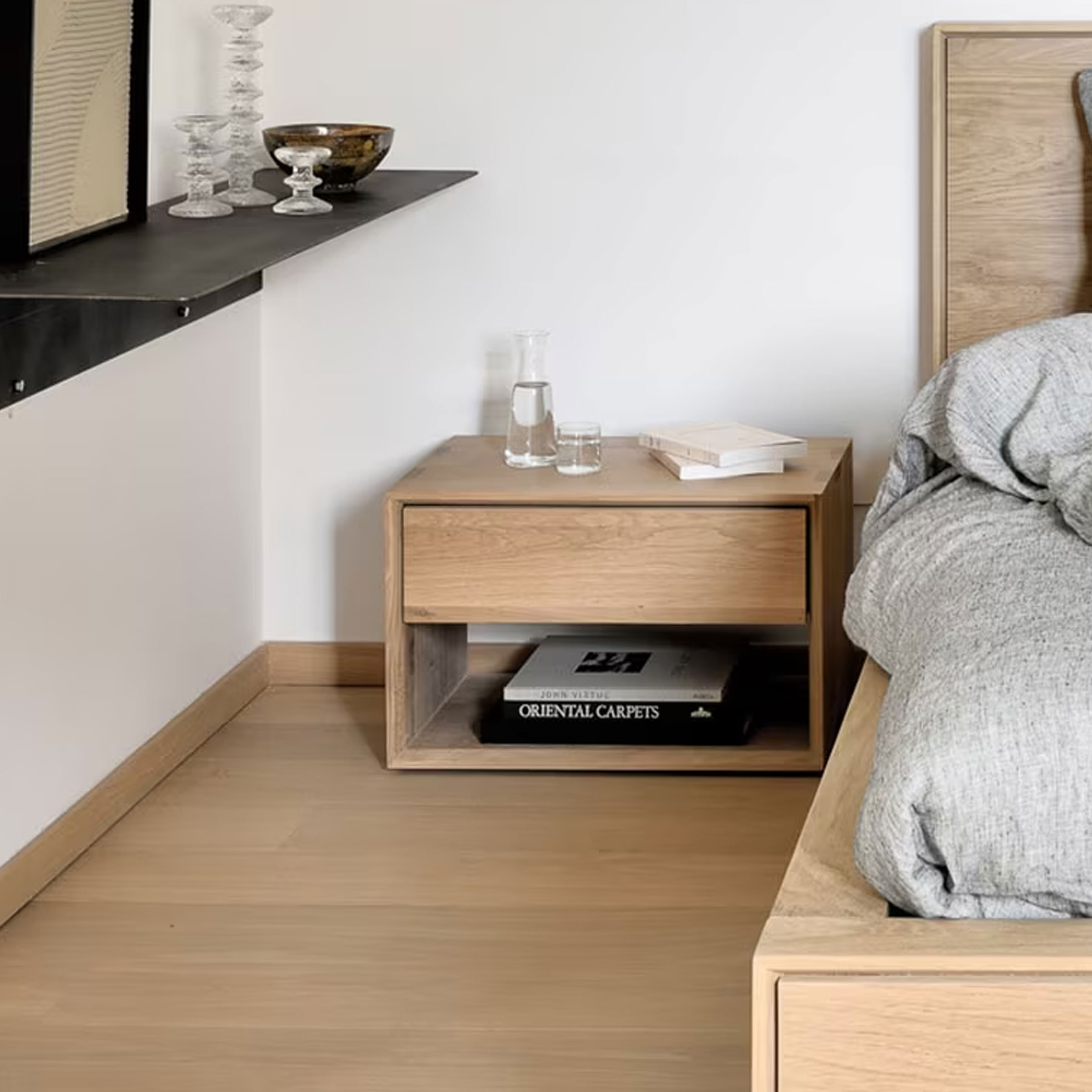 Ethnicraft Nachtkastje Nordic Geolied Eikenhout - Naturel | Ethnicraft