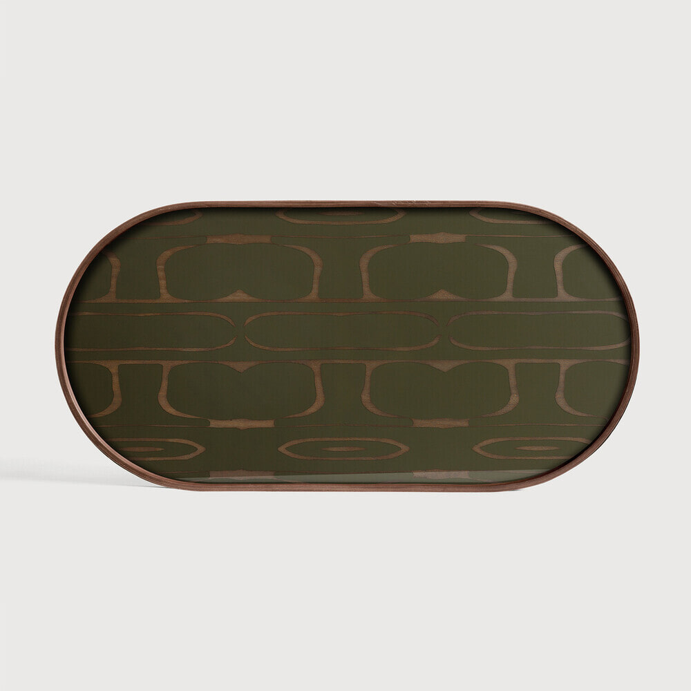 Ethnicraft Ovaal Dienblad Second Nature 71 x 36cm - Moss | Ethnicraft