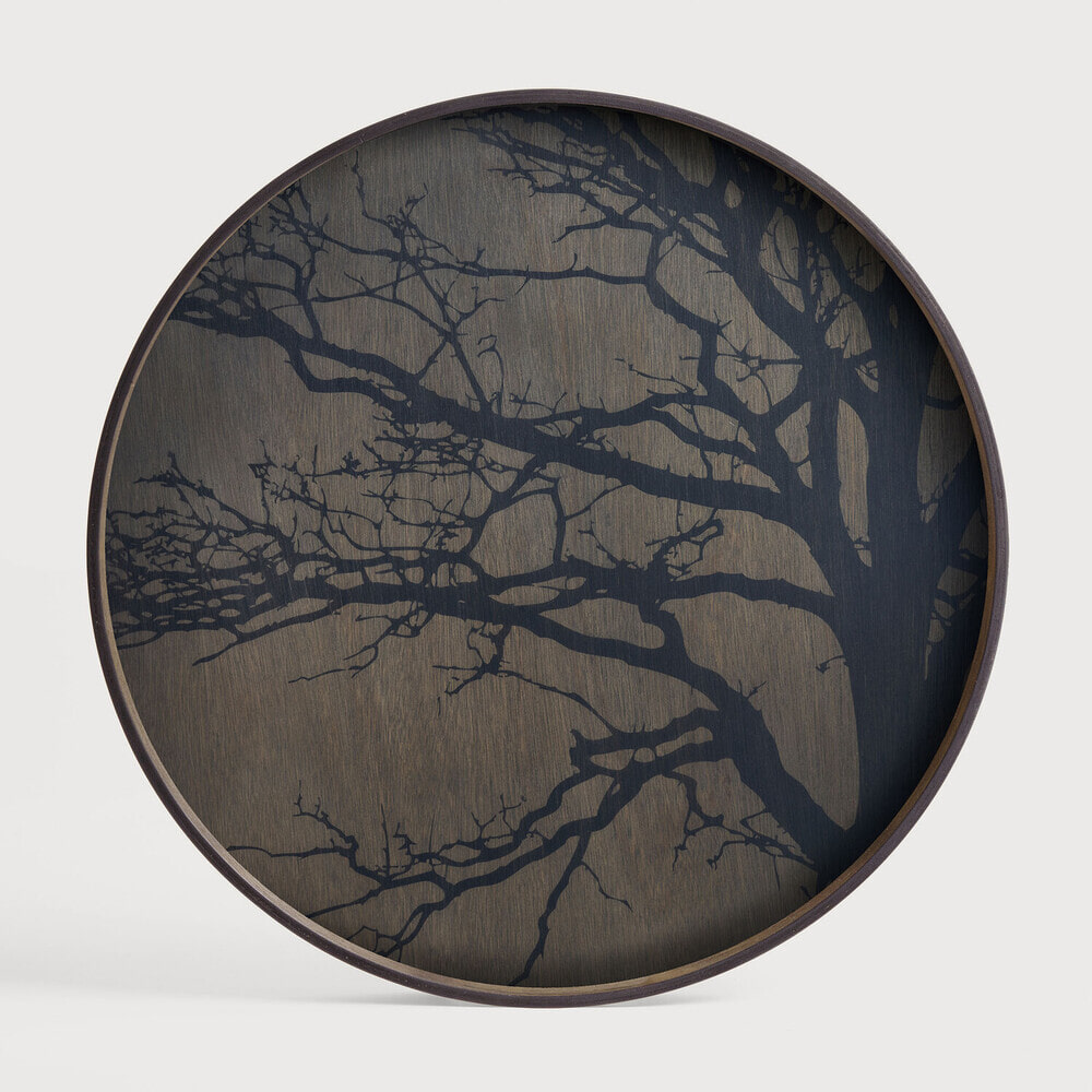 Ethnicraft Rond Dienblad Black Tree 61cm - Zwart | Ethnicraft