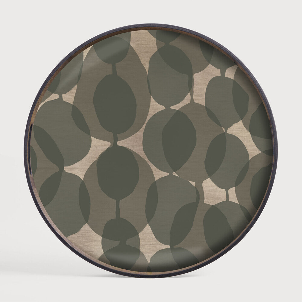 Ethnicraft Rond Dienblad Connected Dots 48cm - Groen | Ethnicraft