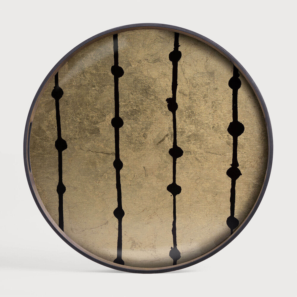 Ethnicraft Rond Dienblad Gilded Layers 48cm - Goud | Ethnicraft