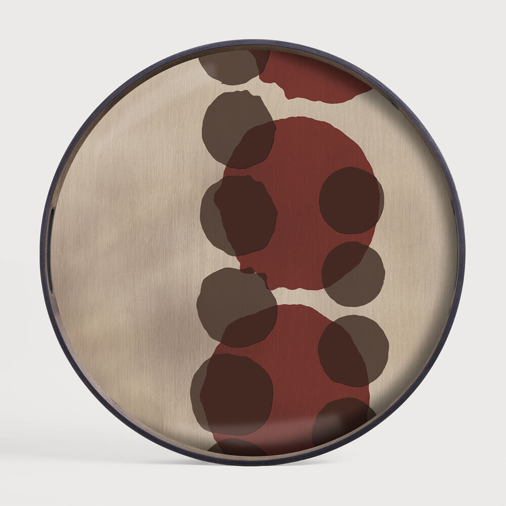 Ethnicraft Rond Dienblad Layered Dots 48cm - Pinot | Ethnicraft