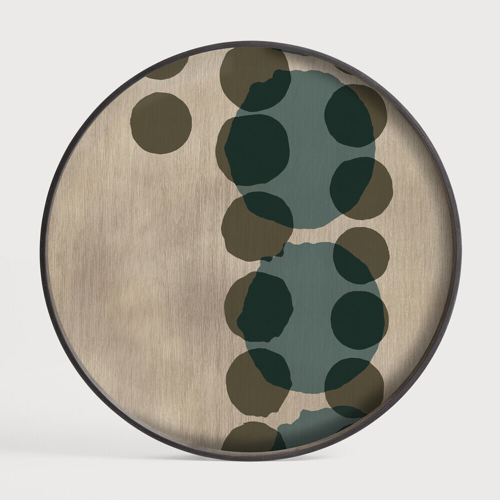 Ethnicraft Rond Dienblad Layered Dots 61cm - Slate | Ethnicraft