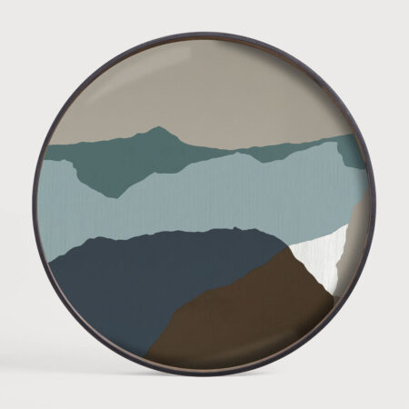 Ethnicraft Rond Dienblad Wabi Sabi 92cm - Graphite | Ethnicraft