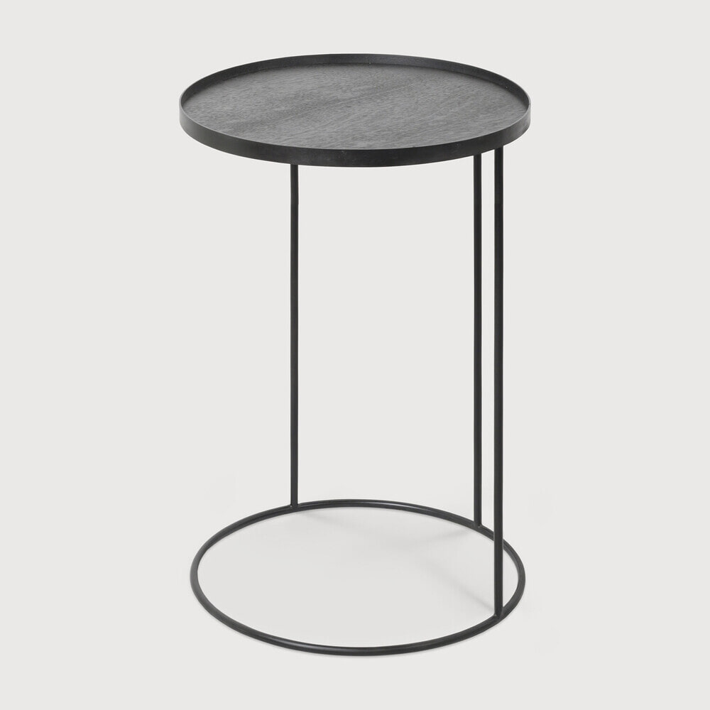 Ethnicraft Ronde Bijzettafel Tray Gelakt Hout