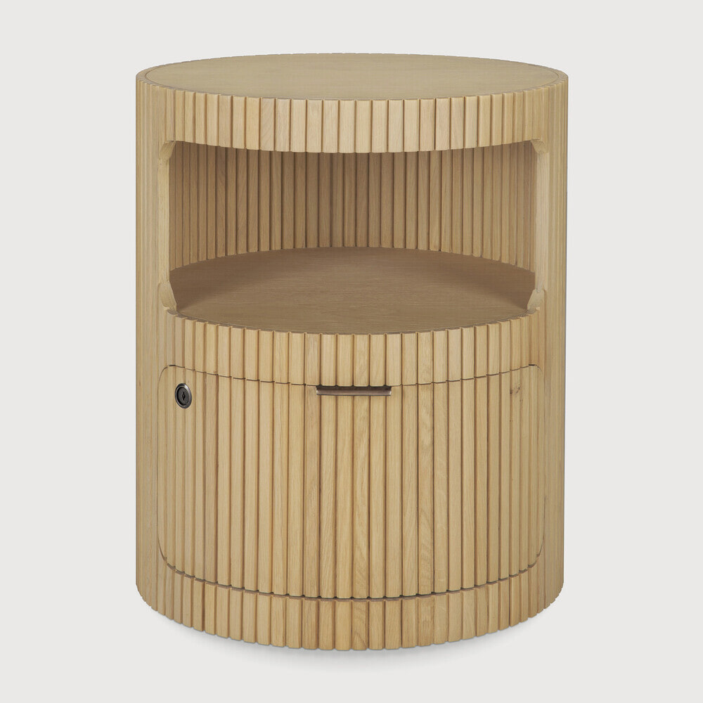 Ethnicraft Ronde Ladekast Boomerang Geolied Eikenhout - Naturel | Ethnicraft