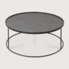 Ethnicraft Ronde Salontafel Tray Gelakt Hout